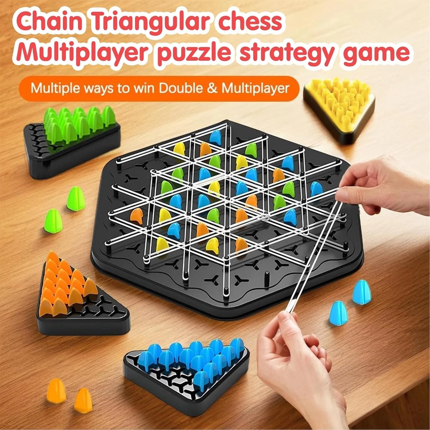 Triangle Chess Game Board Games for Kids Adults Family Fun Night