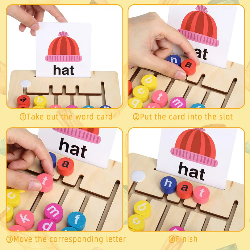 Matching Letter spelling game Wooden