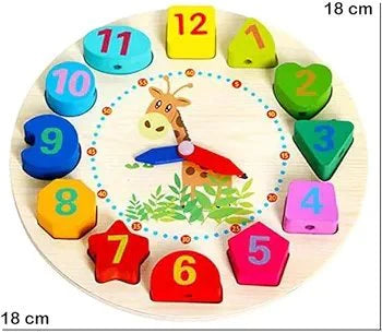 Shape Lacing clock Wooden