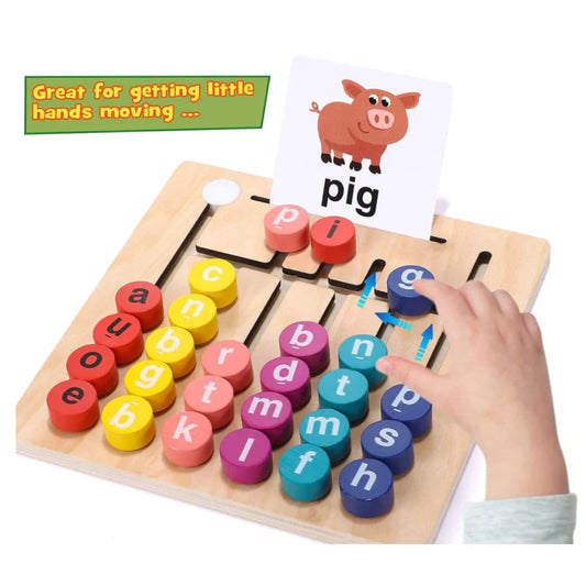 Matching Letter spelling game Wooden