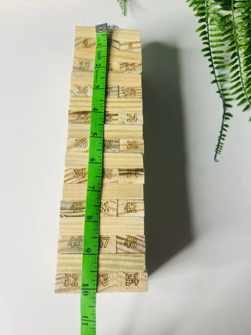 Wooden Number Jenga Puzzle