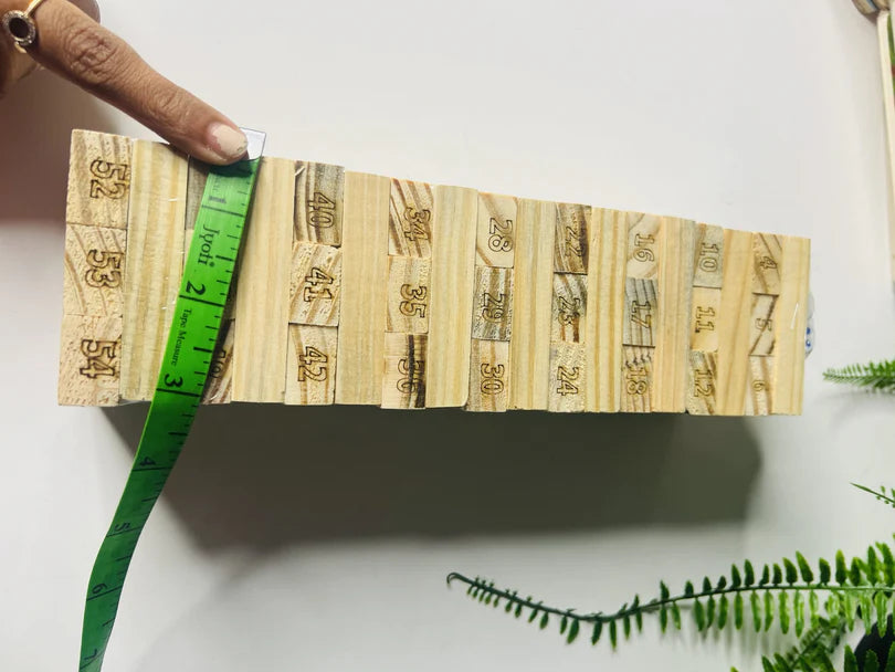 Wooden Number Jenga Puzzle