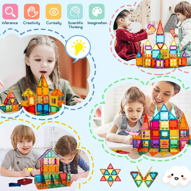 Magnetic Tile blocks with box